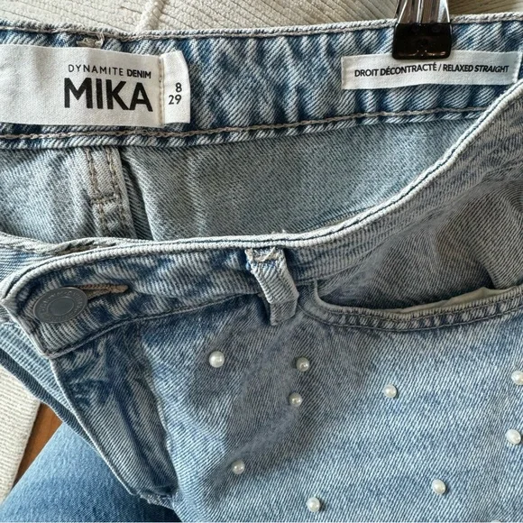 Dynamite Gray Polka Dot Women Jeans - Picture 5 of 6